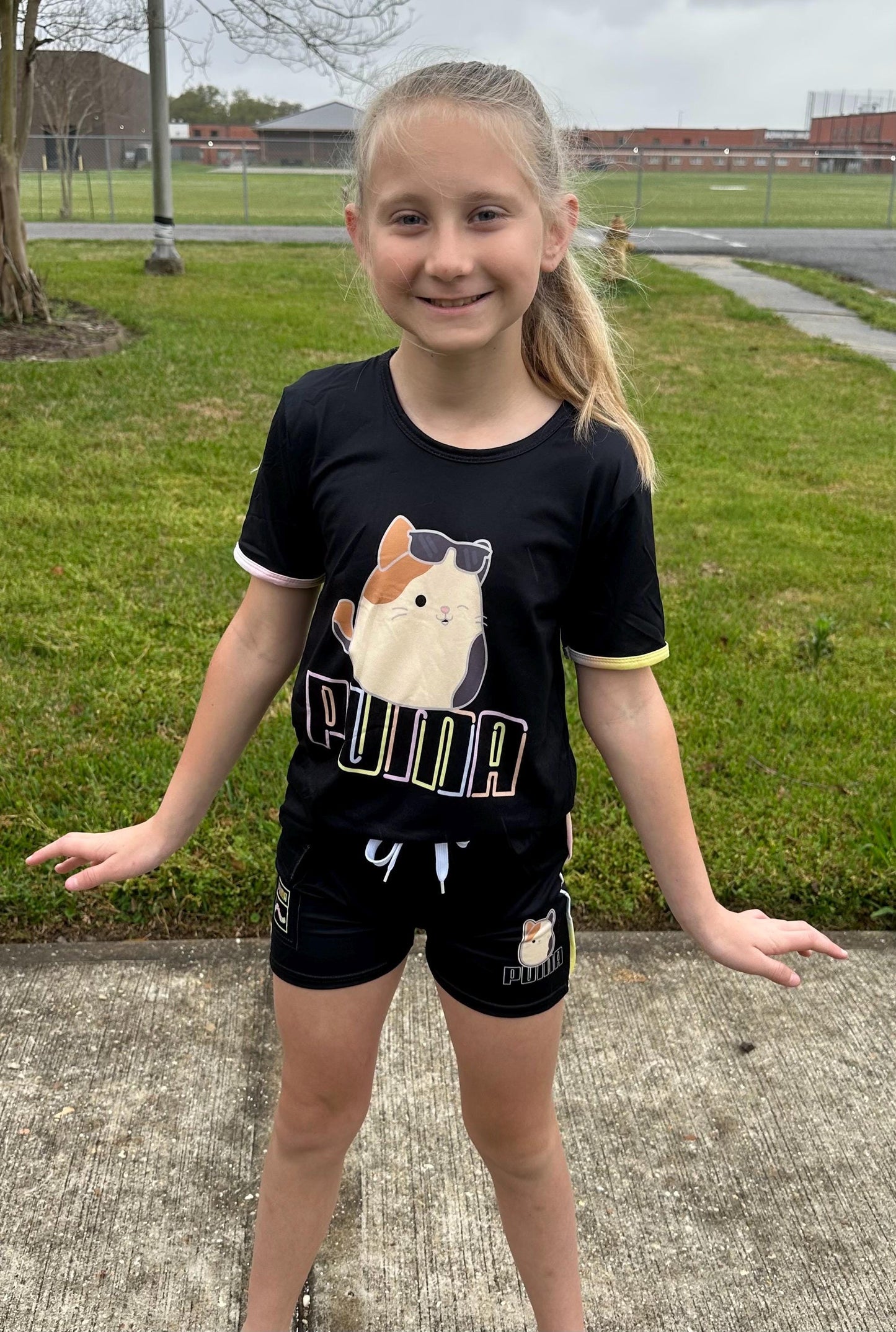 Squishy Cat Short Set