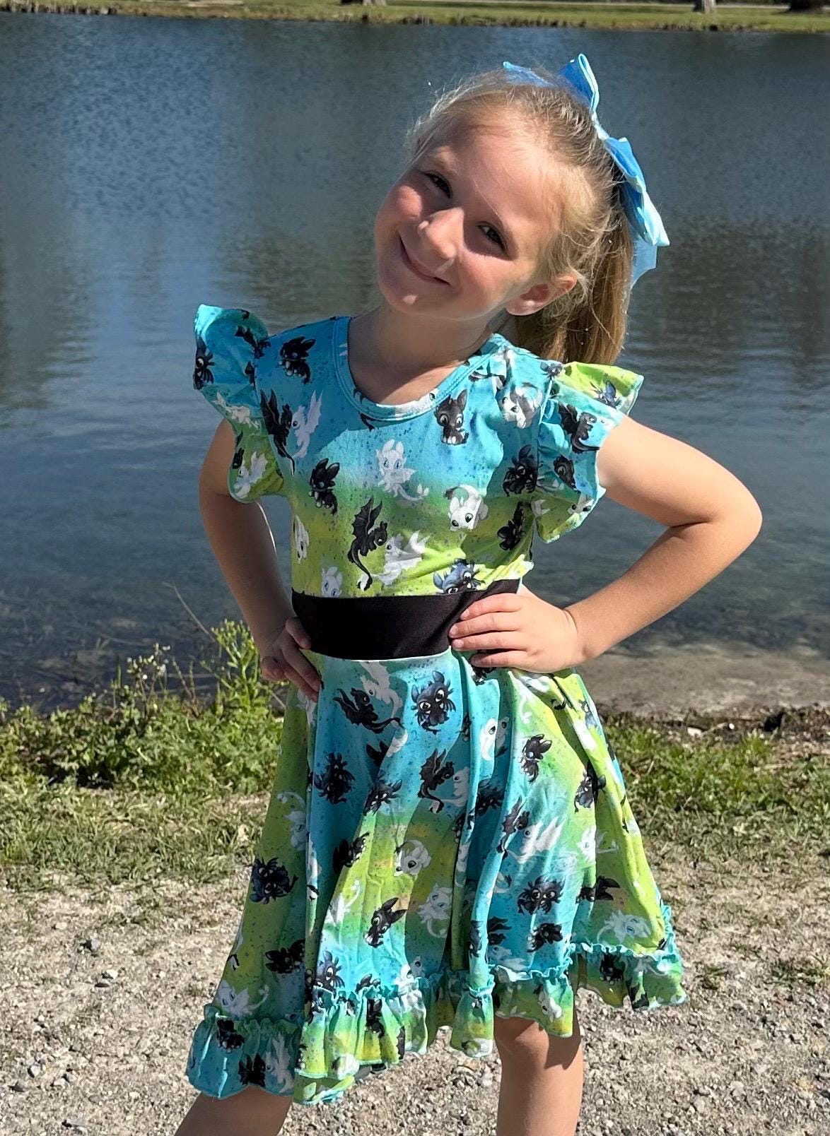 Dragon Training Bow Back Twirl Dress