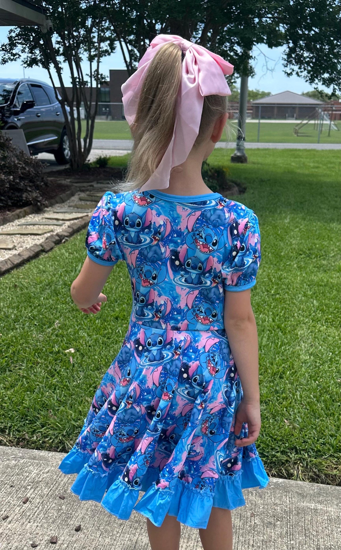 Blue Alien Twirl Dress