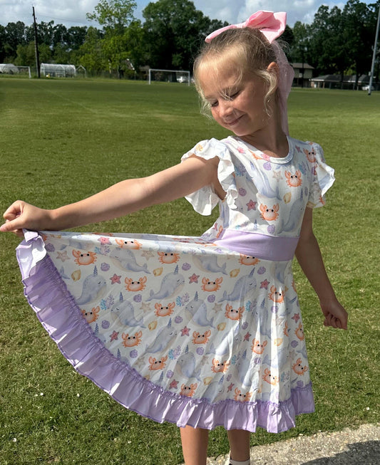 Magical Ocean Biw Back Twirl Dress