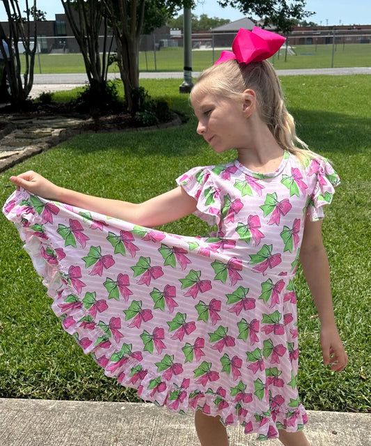 Musical Witches Bows Bow Back Twirl Dress