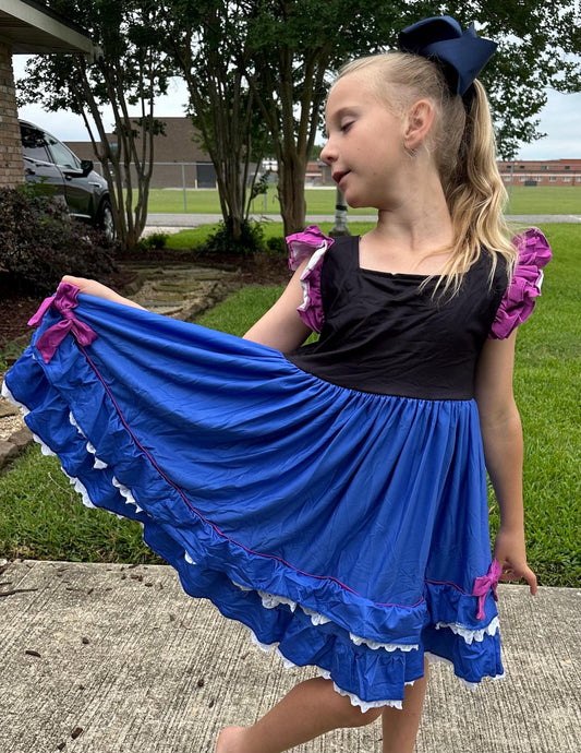 Ice Princesses Sister Ruffle and Lace Twirl Dress