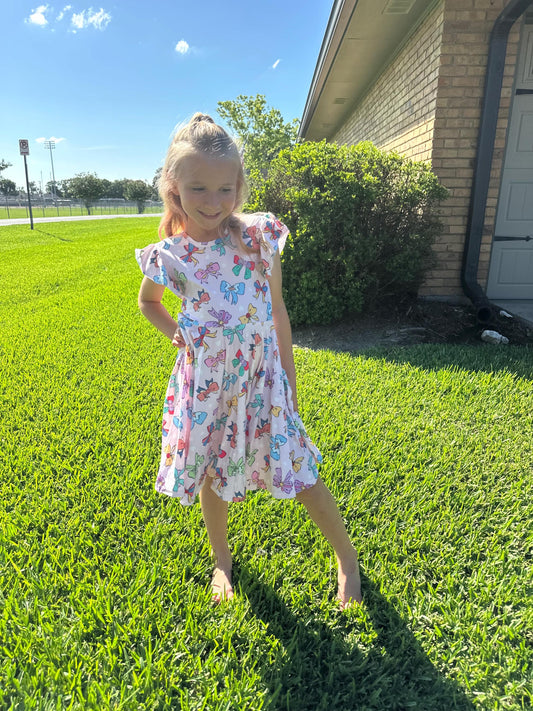 Princess Bows Bow Back Twirl Dress
