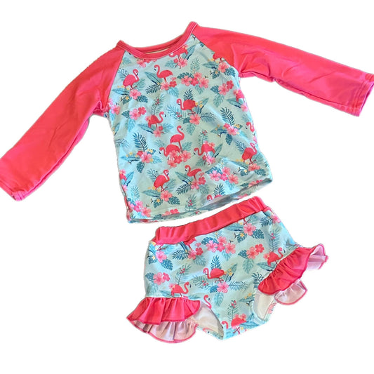 Long Sleeve Flamingo Swimsuit