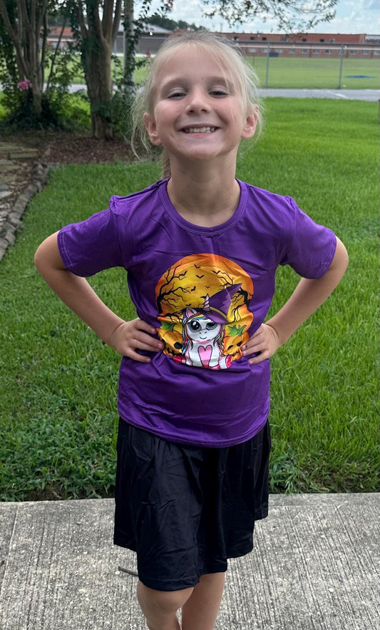 Halloween Unicorn skirt Set