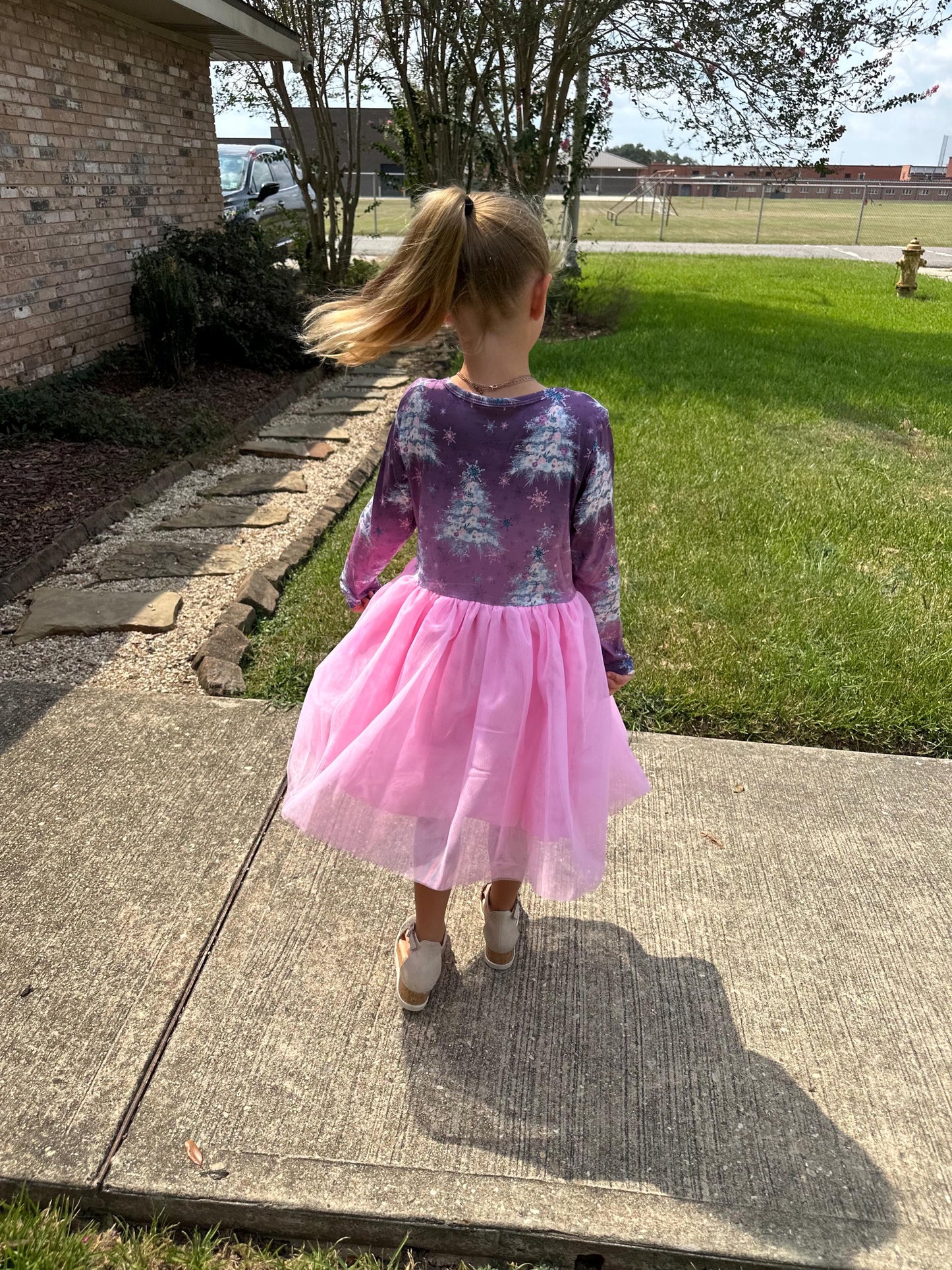 Christmas Tree Tulle Bottom Dress