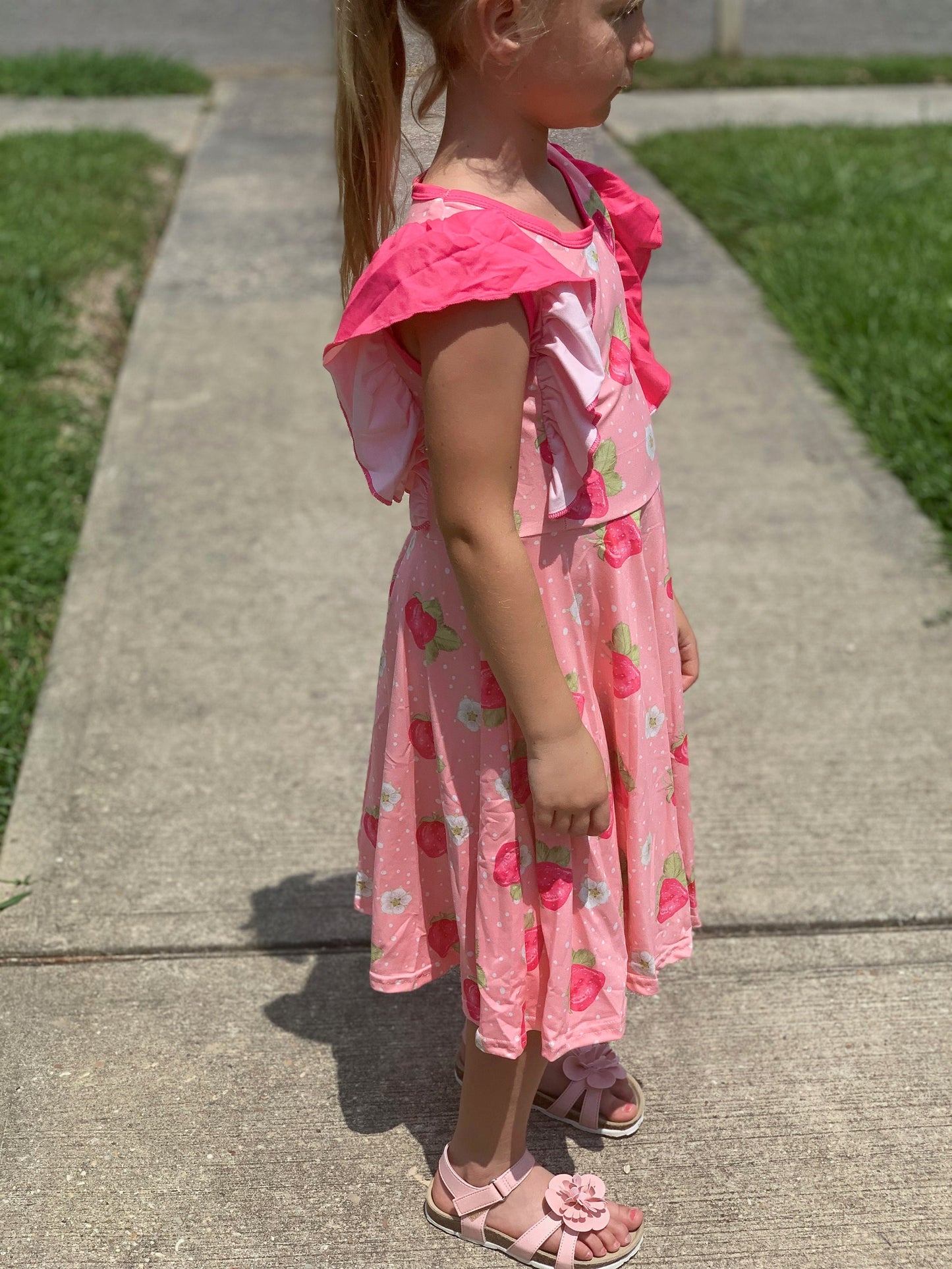 Strawberry Fields Ruffle Twirl Tank