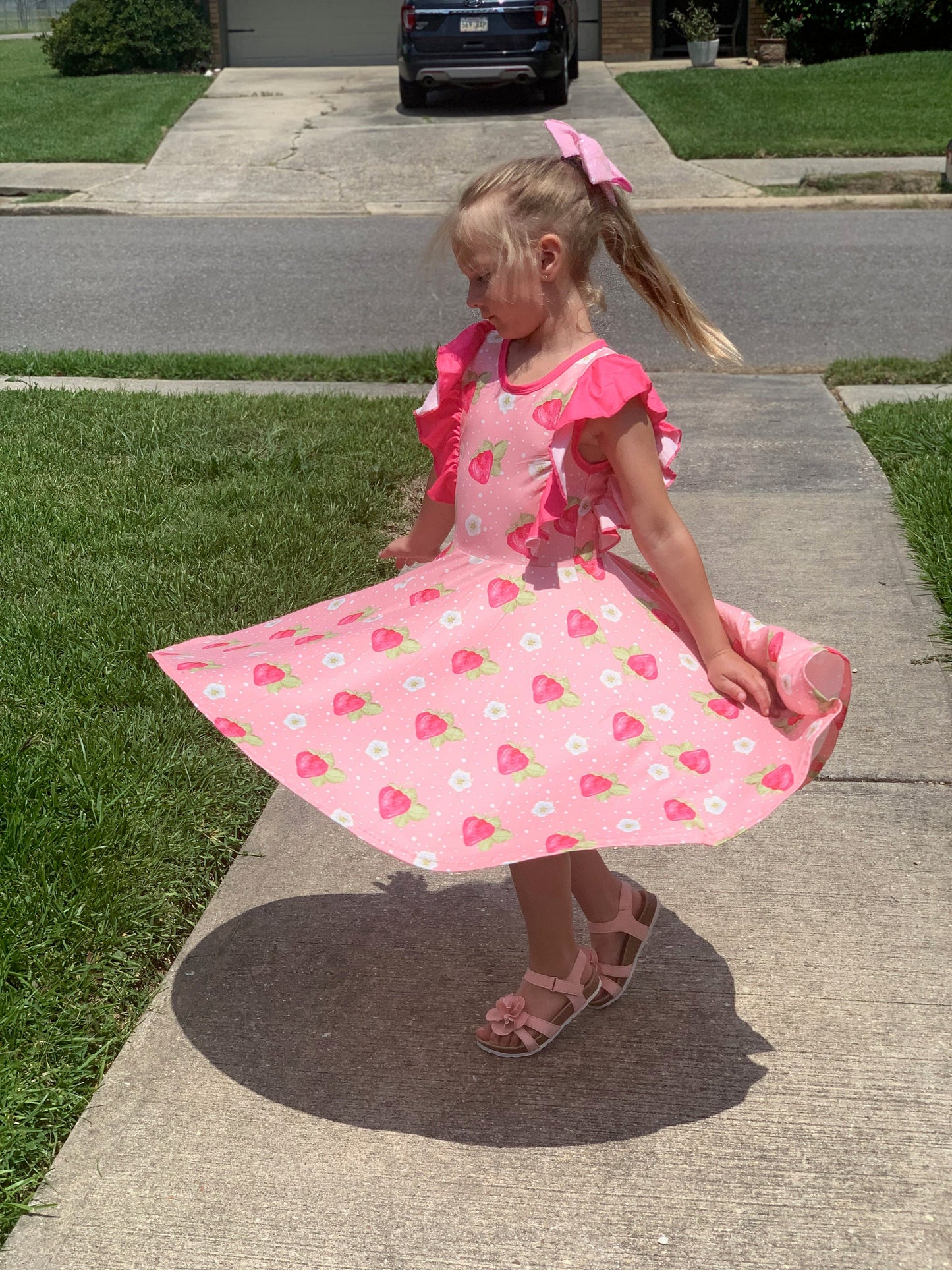 Strawberry Fields Ruffle Twirl Tank