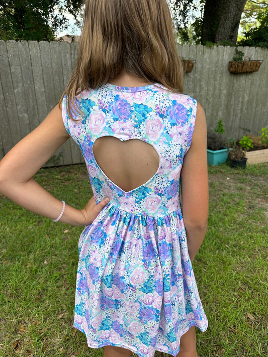 Floral Heart Back Tank