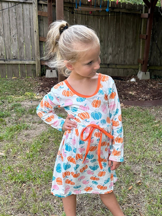 Long sleeve pumpkin Dress