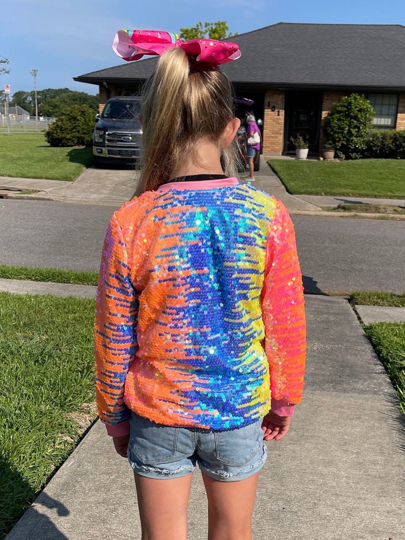 Rainbow Ombré Sequin Jacket