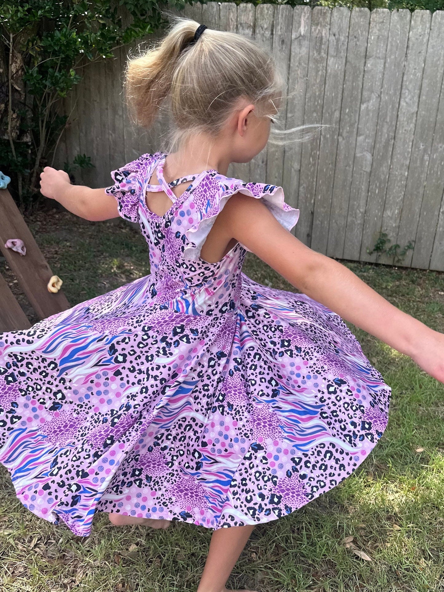 Zebra Cheetah Twirl Dress