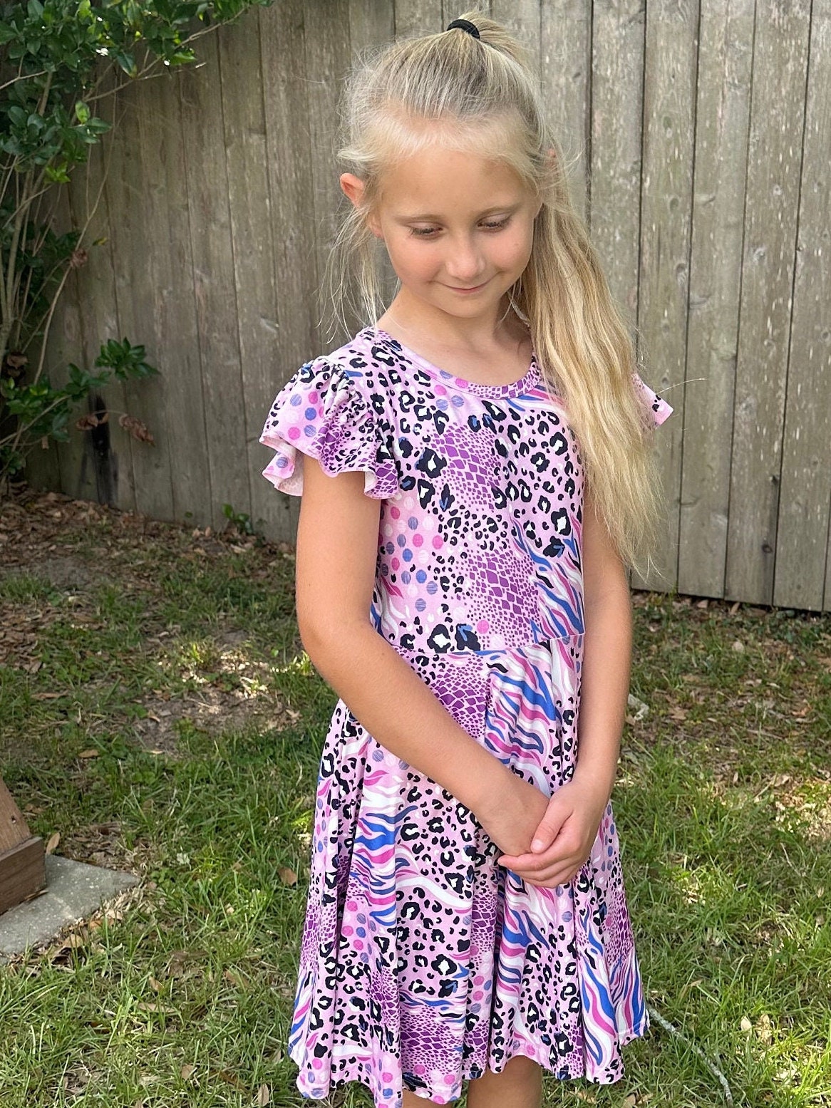 Zebra Cheetah Twirl Dress