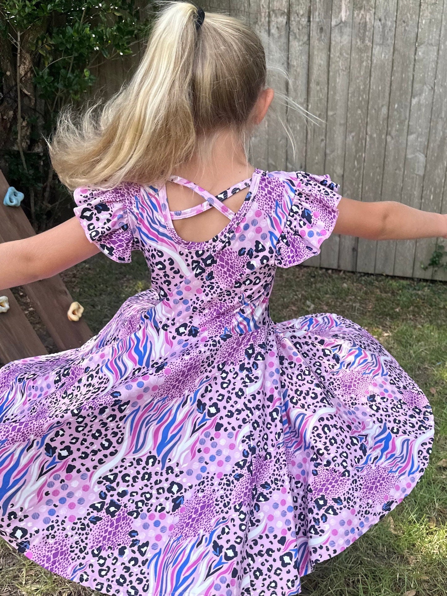 Zebra Cheetah Twirl Dress