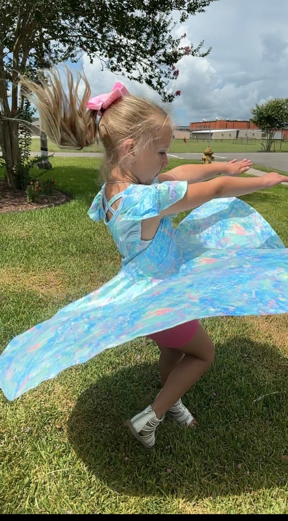 Paint splatter twirl dress