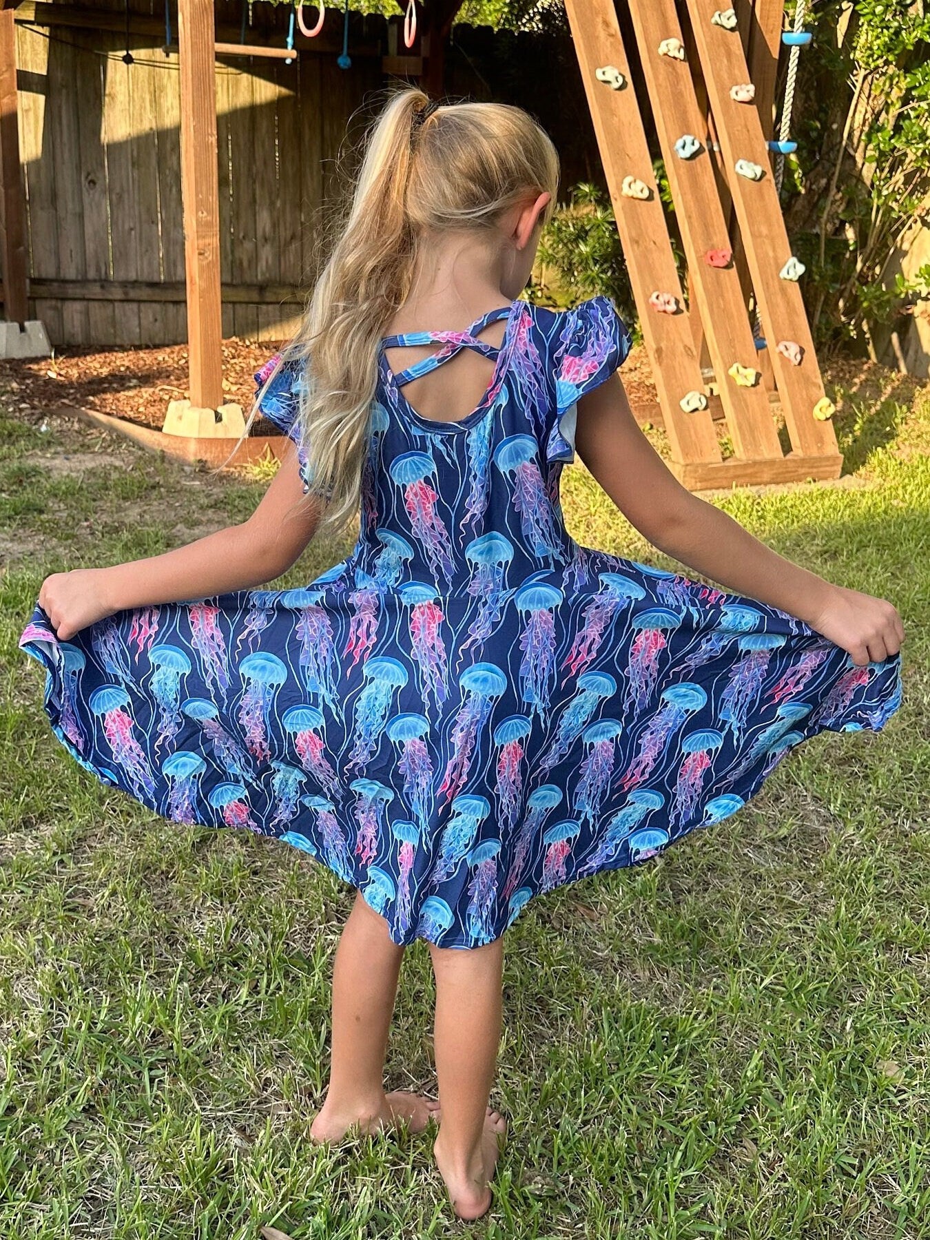 Jellyfish Flutter Twirl Dress