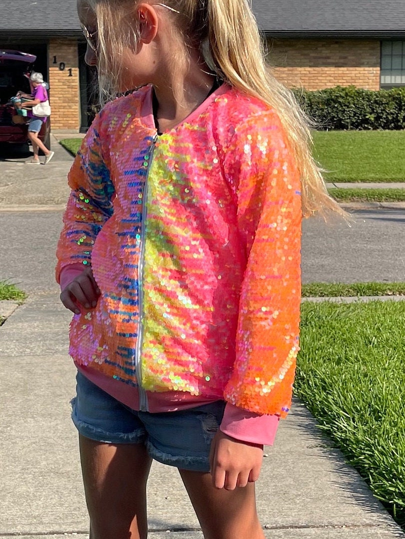 Rainbow Ombré Sequin Jacket