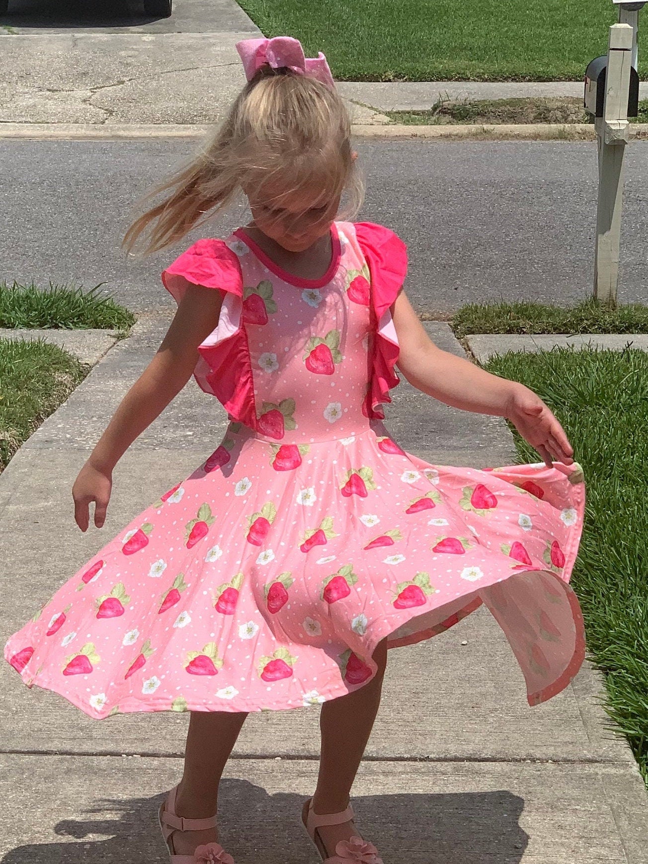 Strawberry Fields Ruffle Twirl Tank