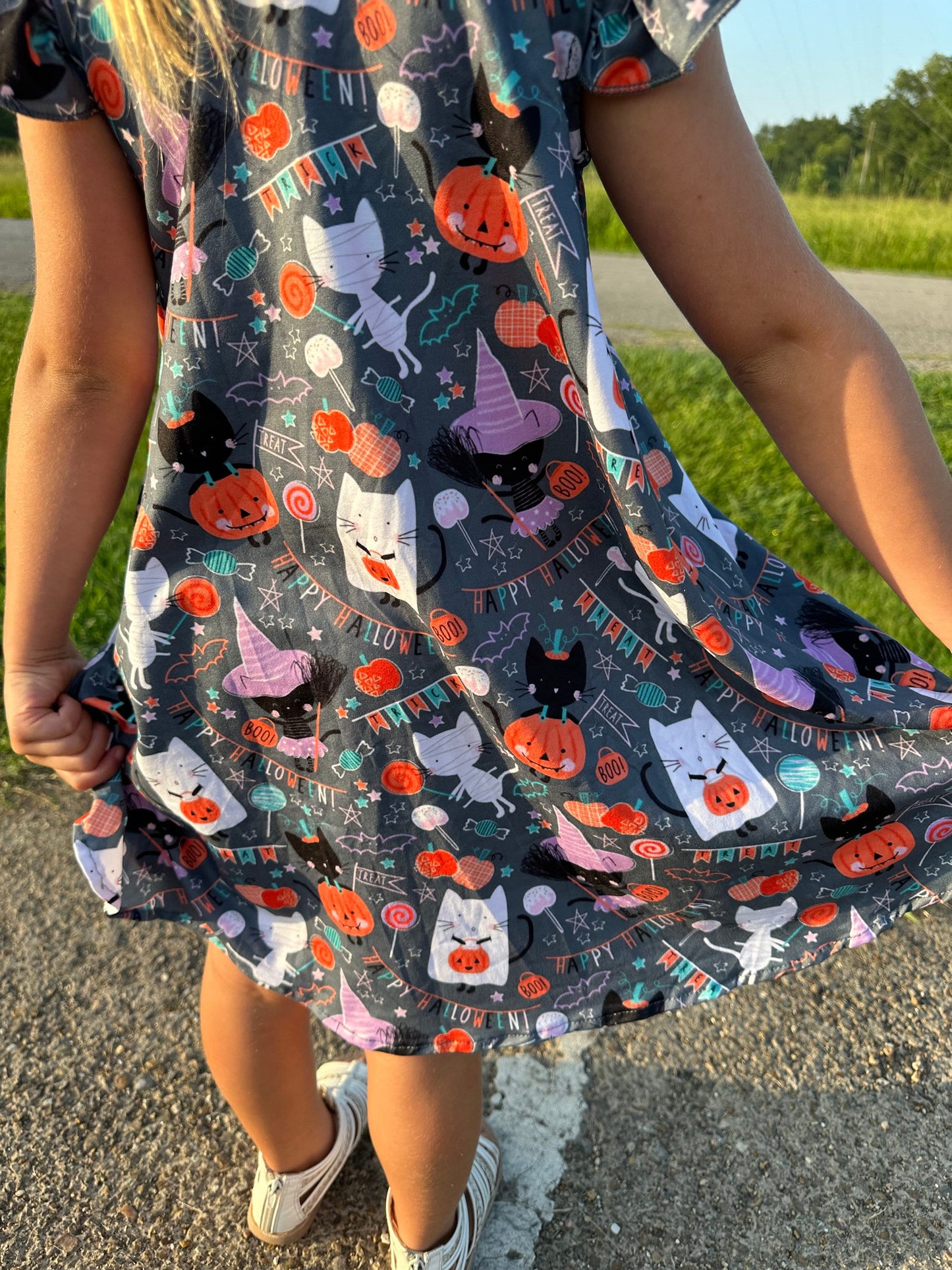 Halloween Kitty Swing Dress