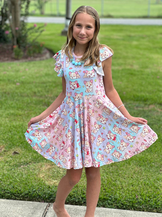 Gorgi  Puppy Flutter Twirl Dress