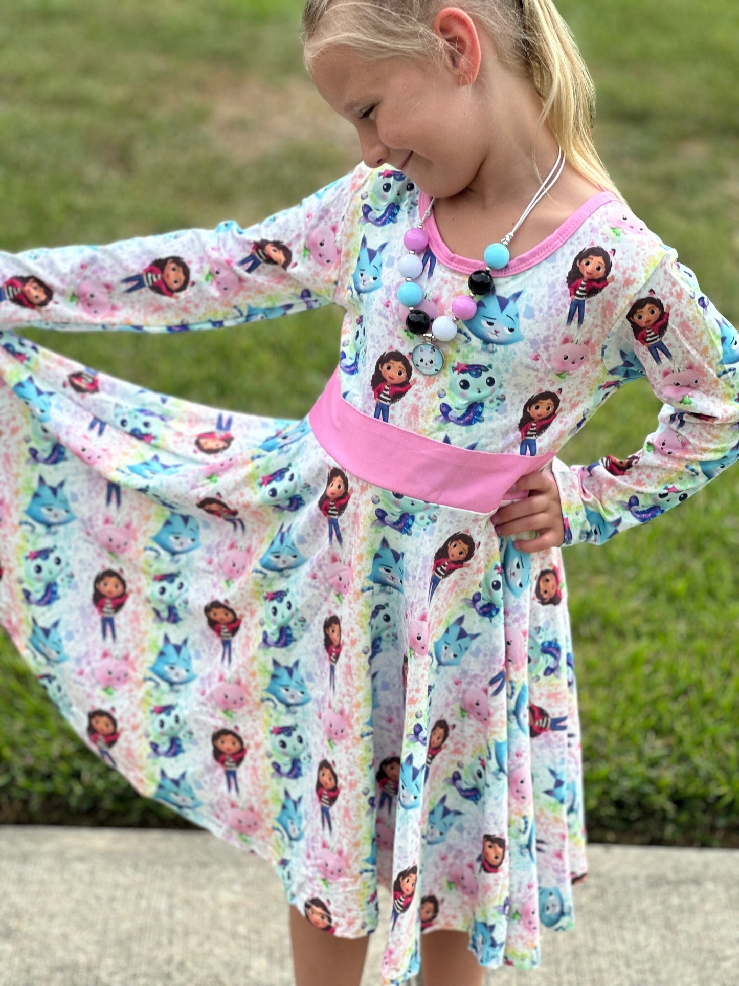 Dollhouse long sleeve twirl crossback