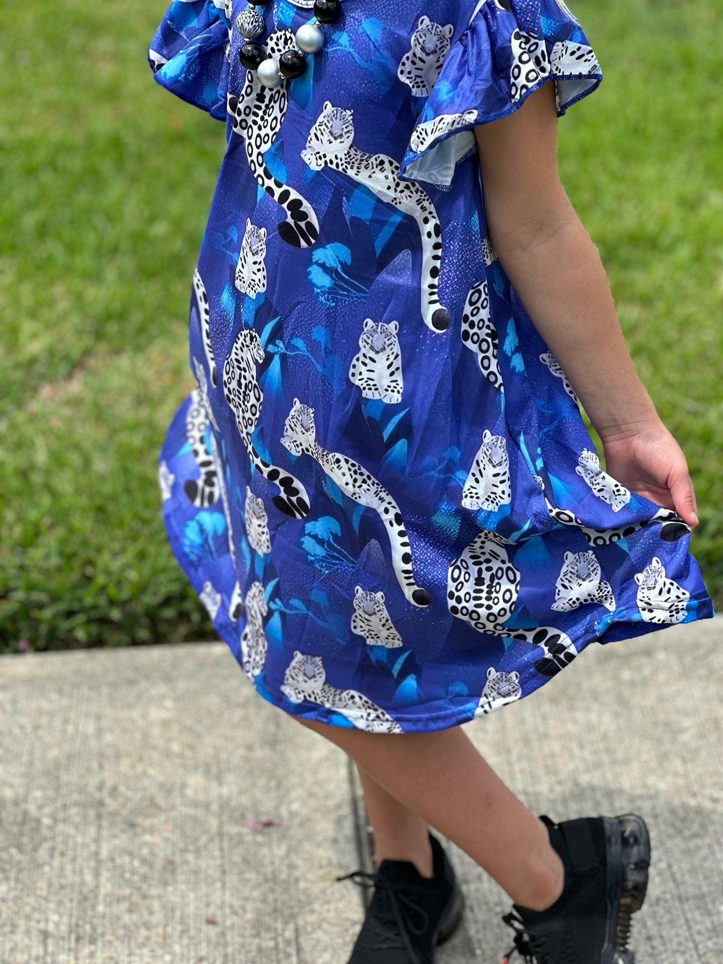 Snow Leopard Swing Dress