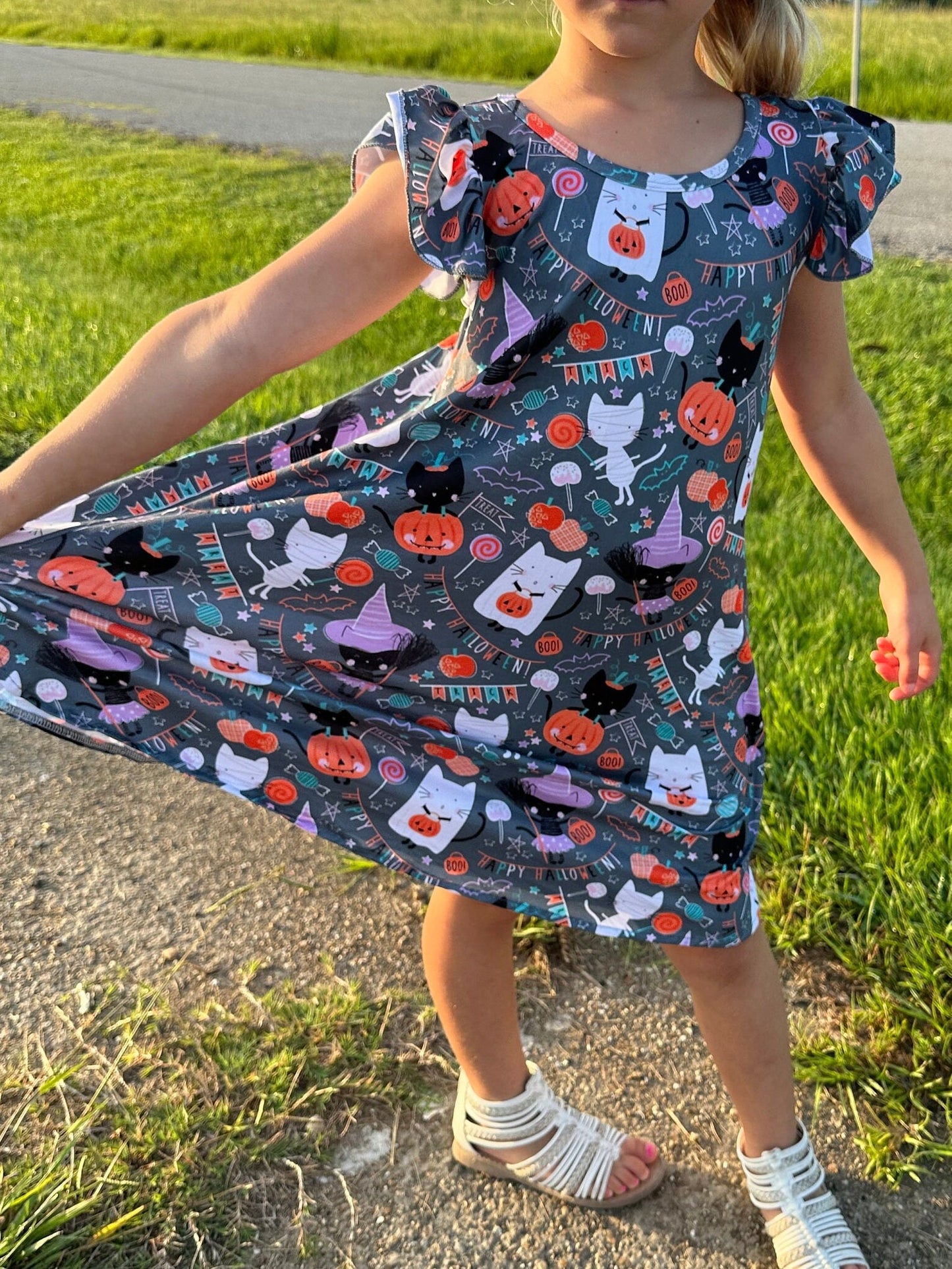 Halloween Kitty Swing Dress