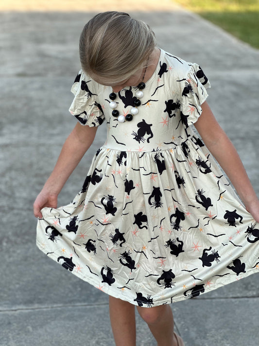 Halloween Cats Flutter Dress