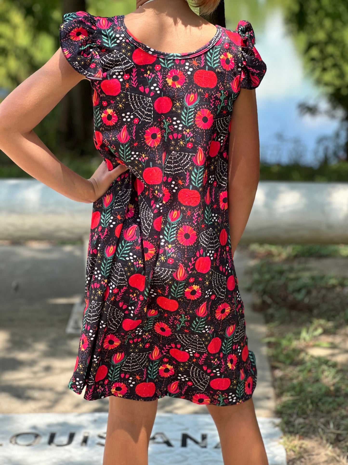 Apple and Webs Swing Dress