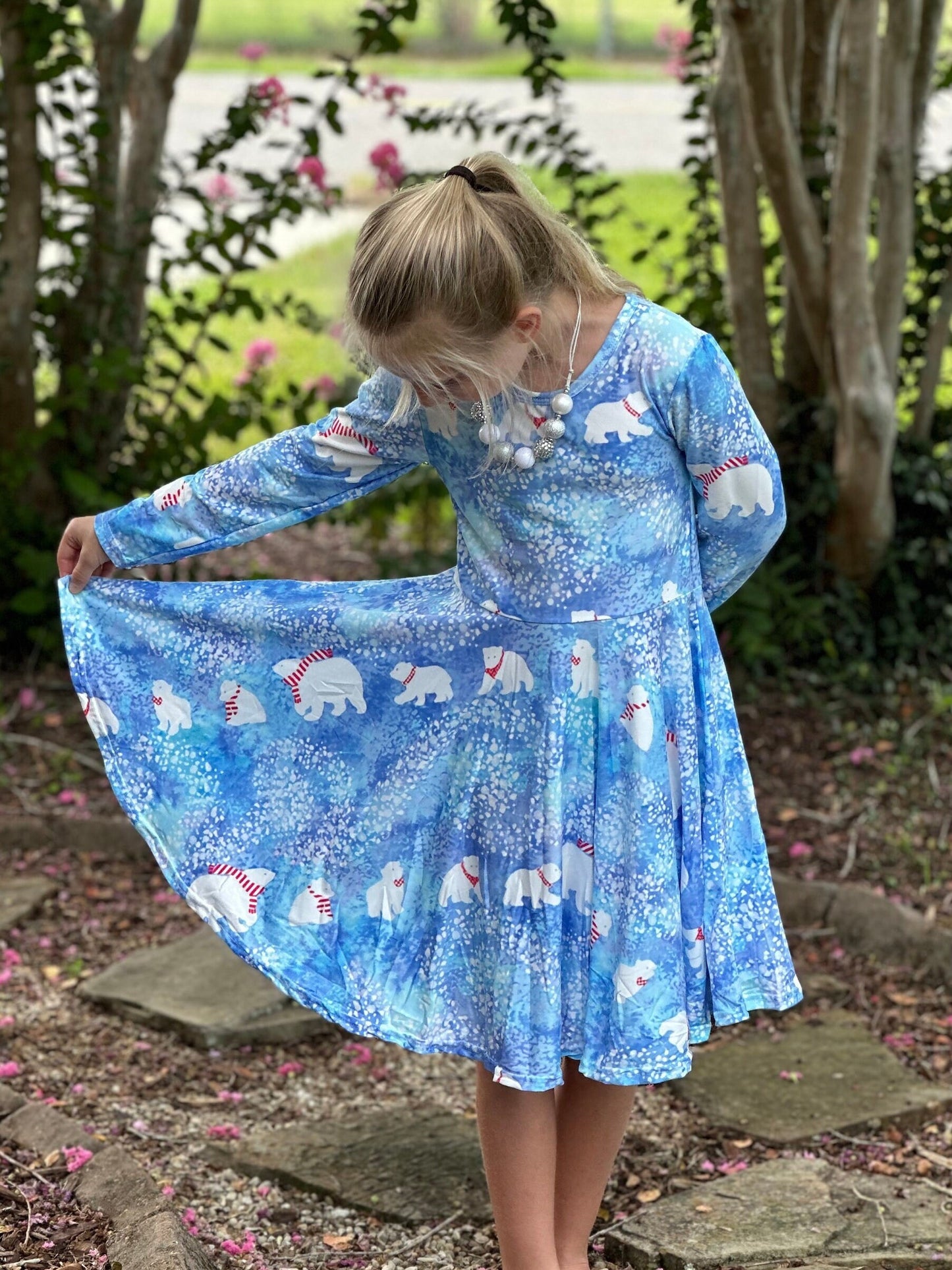 Snowy Polar Bears Twirl Dress