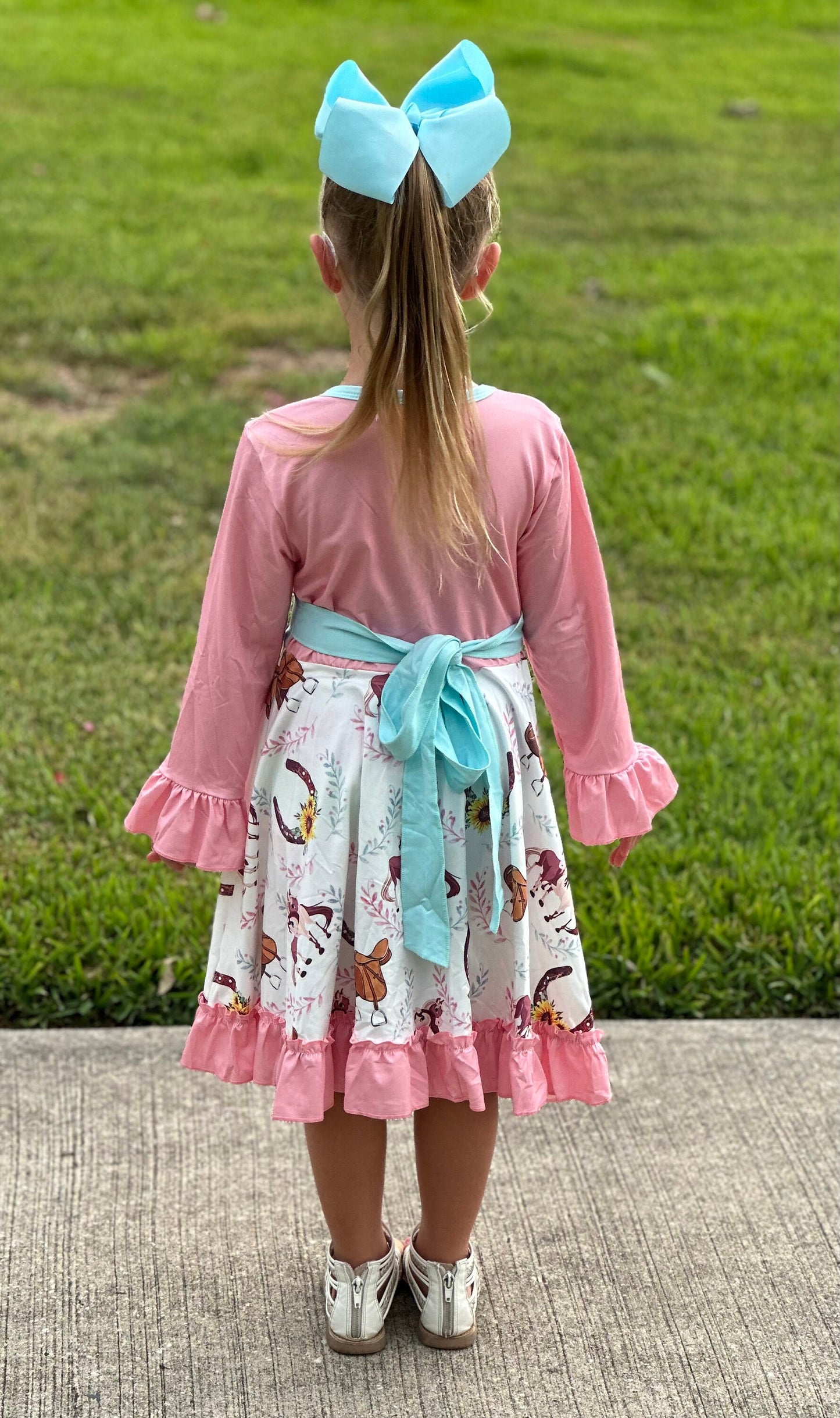 Horse love Tye Back Twirl Dress