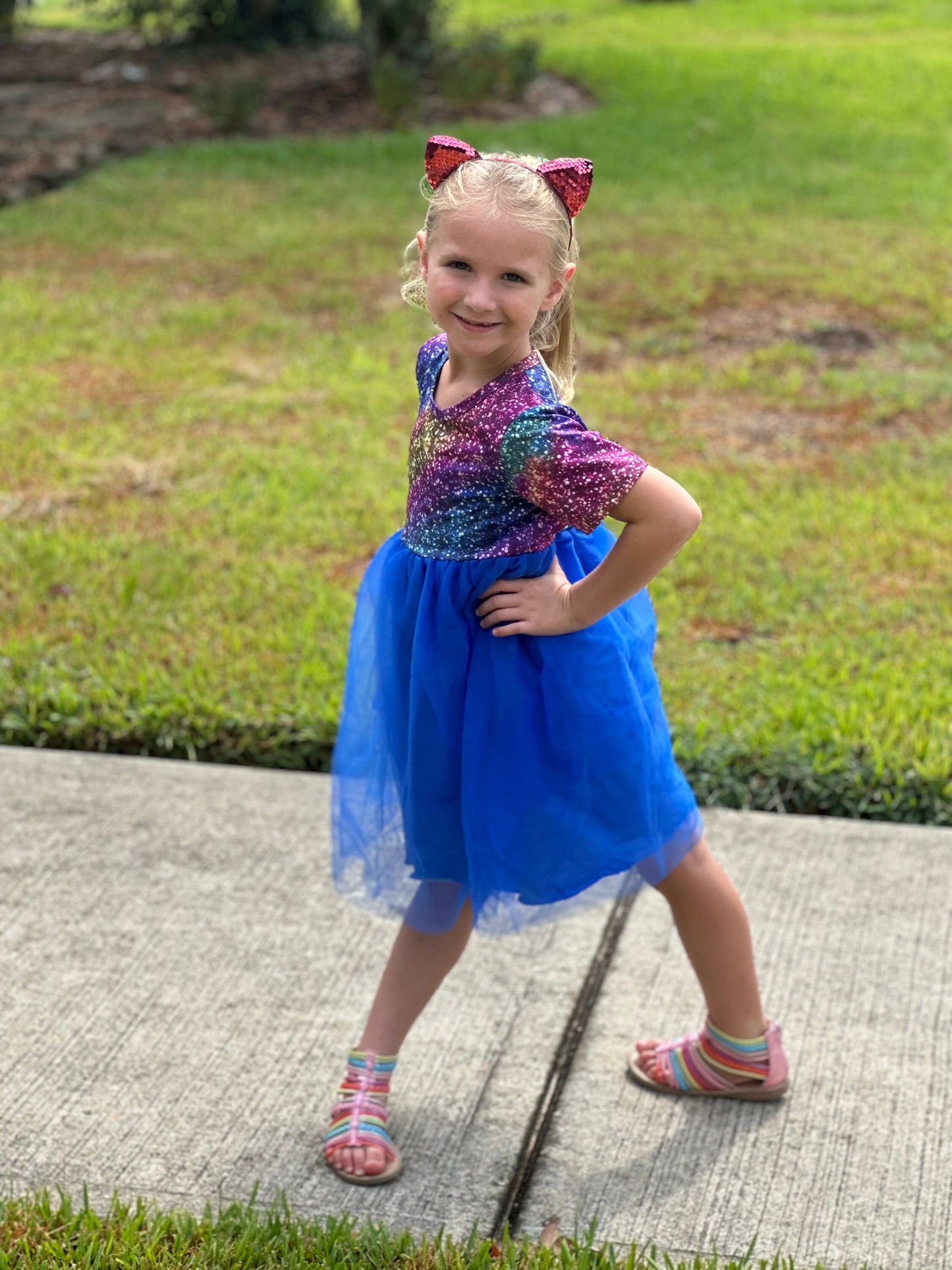 Blue Galaxy Tulle Dress