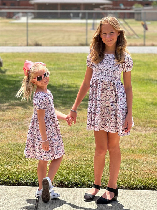 Fall Butterflies Tier Twirl Dress