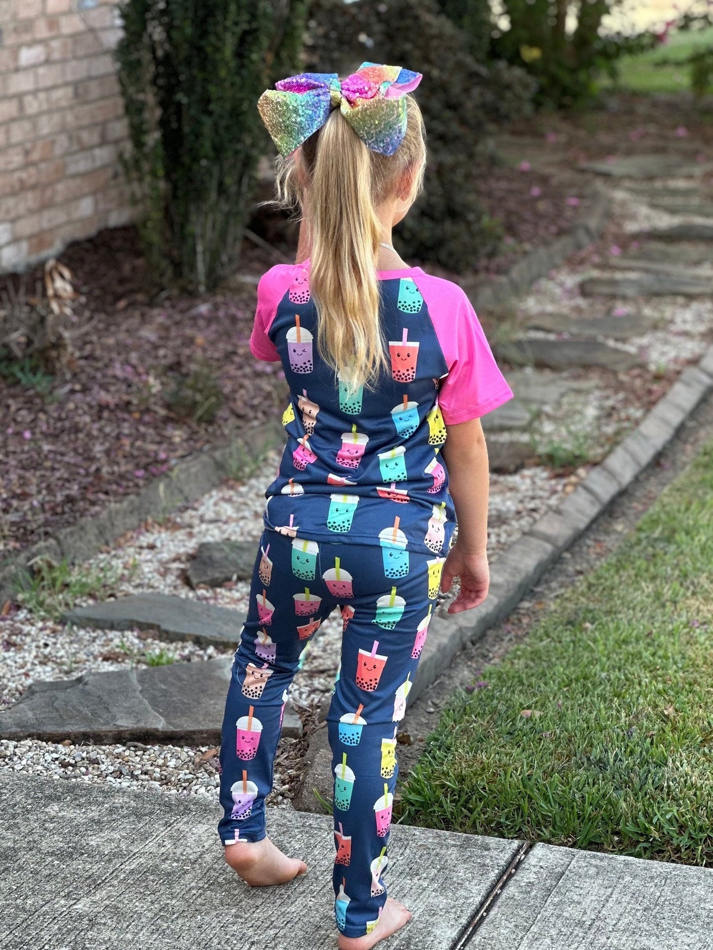 Navy Boba Leggings Set