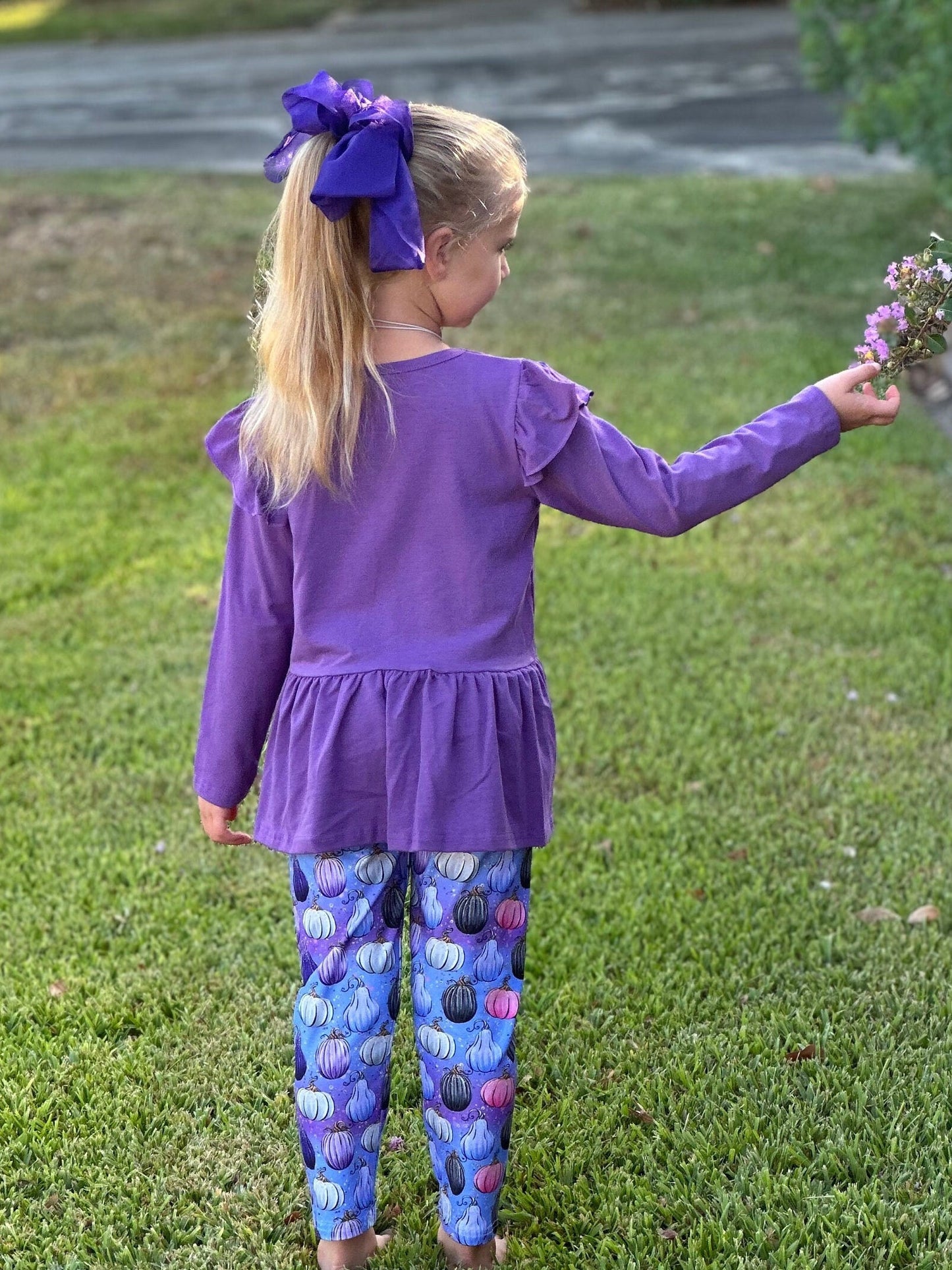 Purple Pumpkins leggings Set