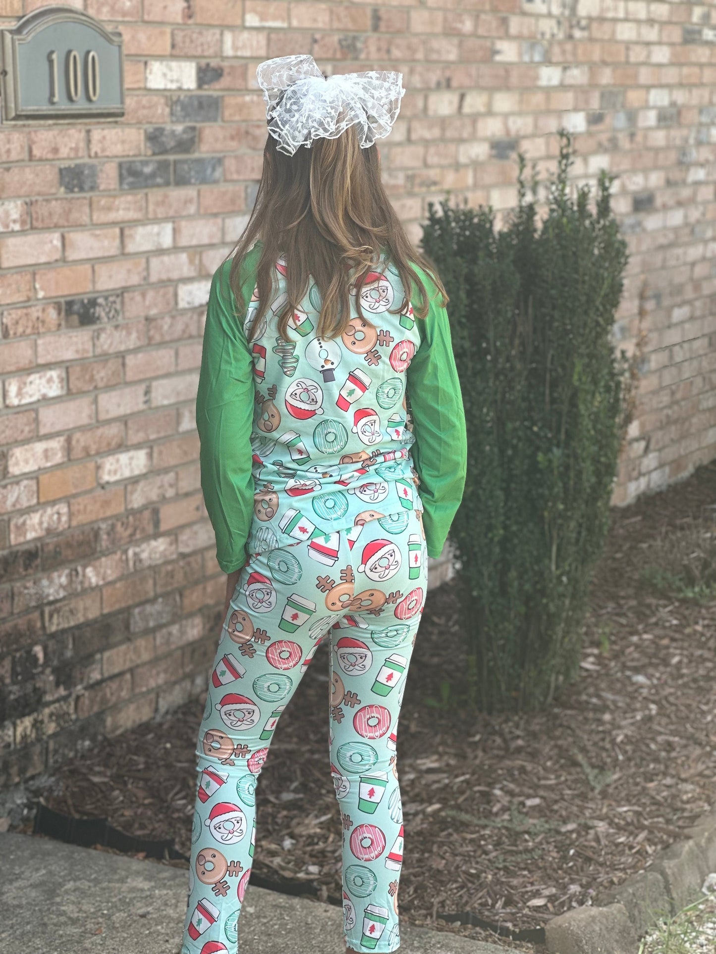 Christmas Cups and Donuts Leggings Set