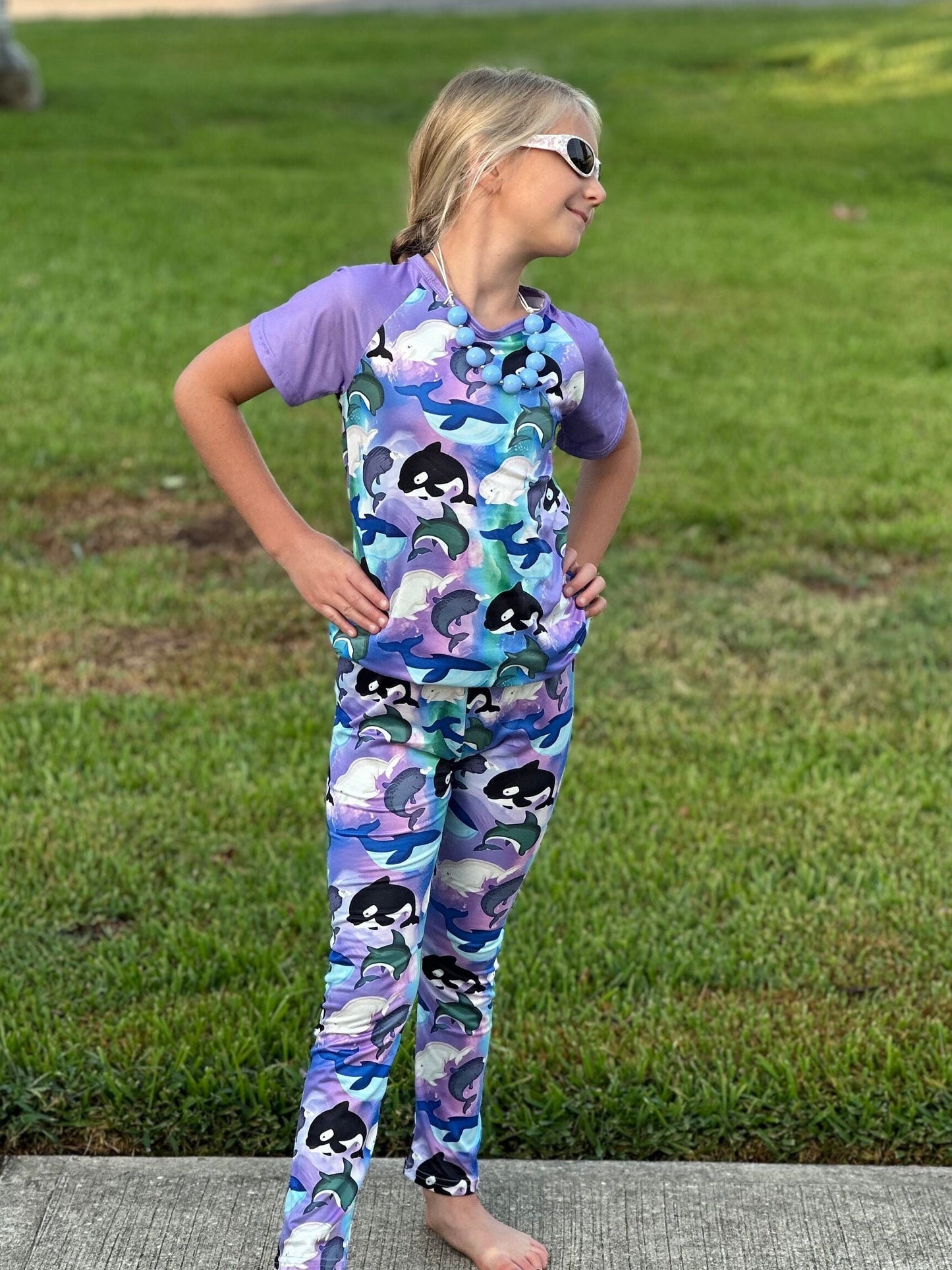 Whales and dolphins Leggings Set