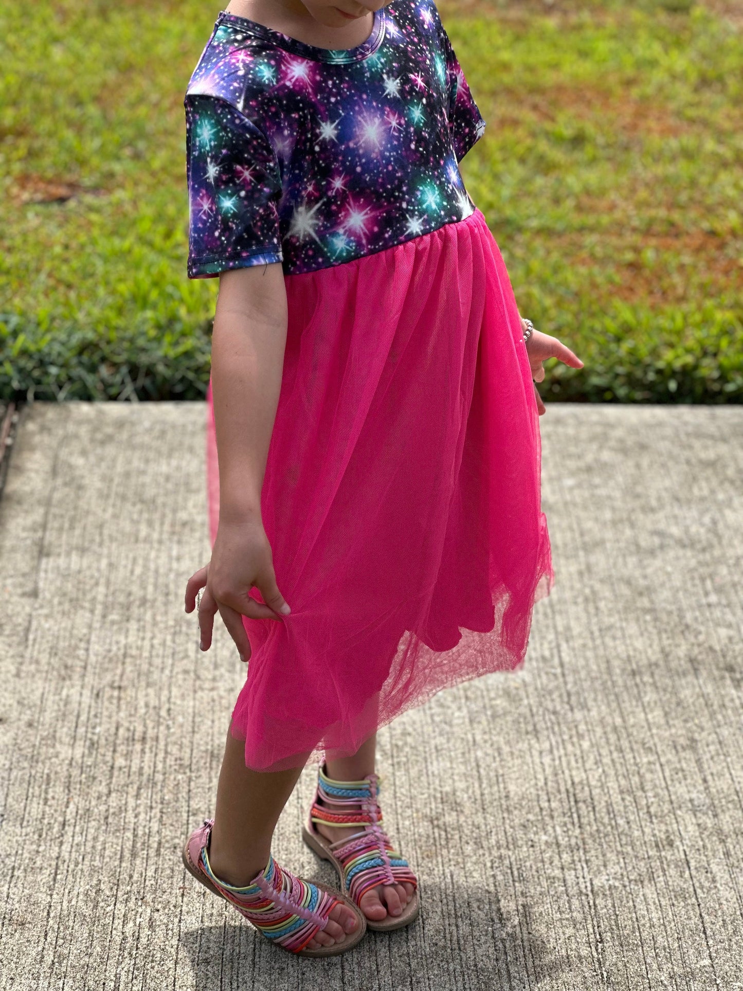 Pink Galaxy Tulle Dress