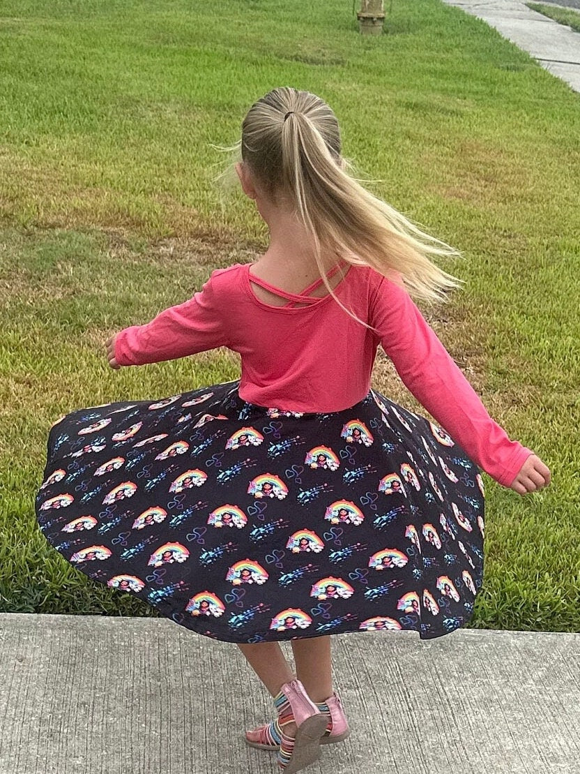 Dollhouse and friends rainbow twirl dress