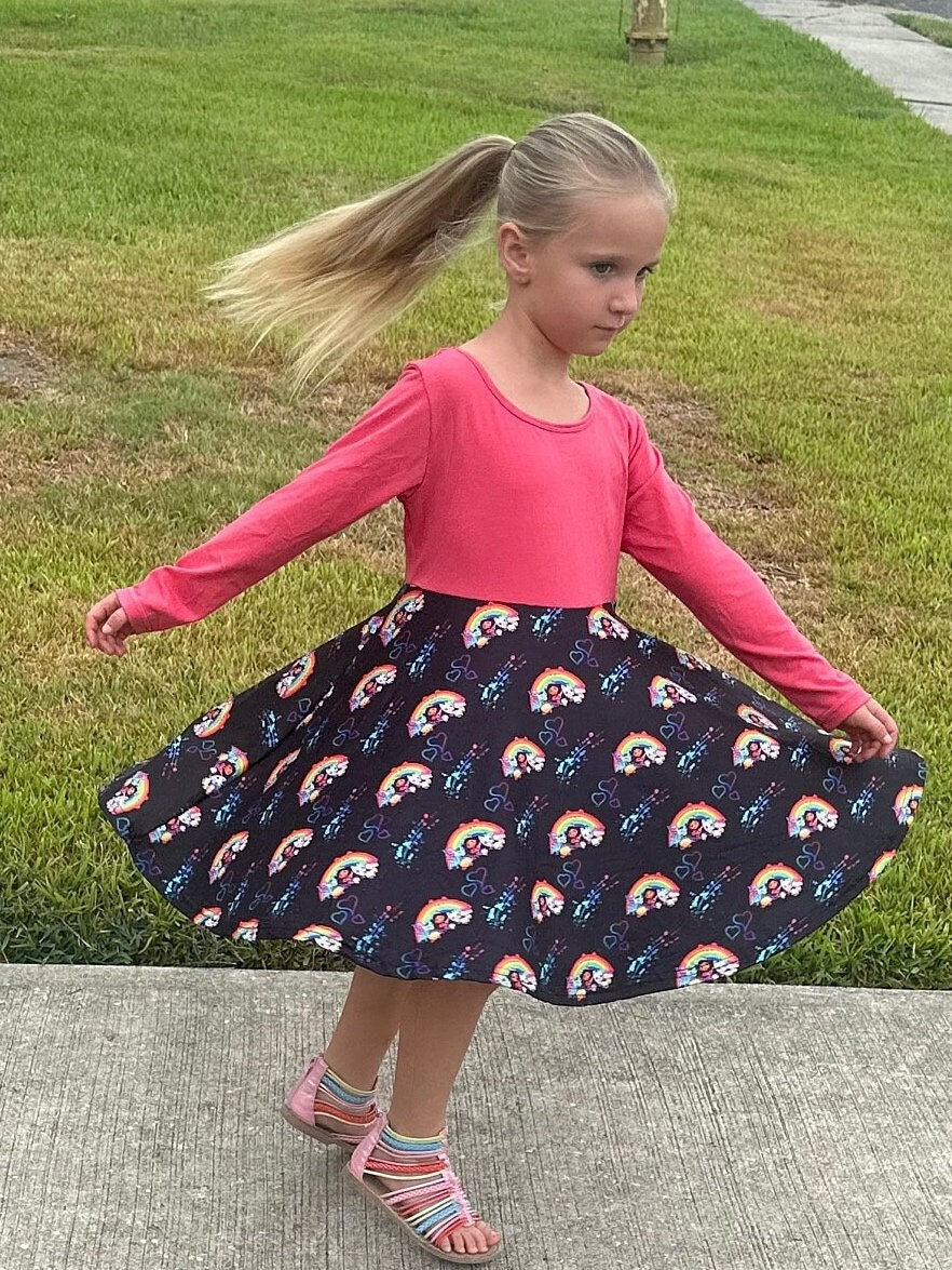 Dollhouse and friends rainbow twirl dress