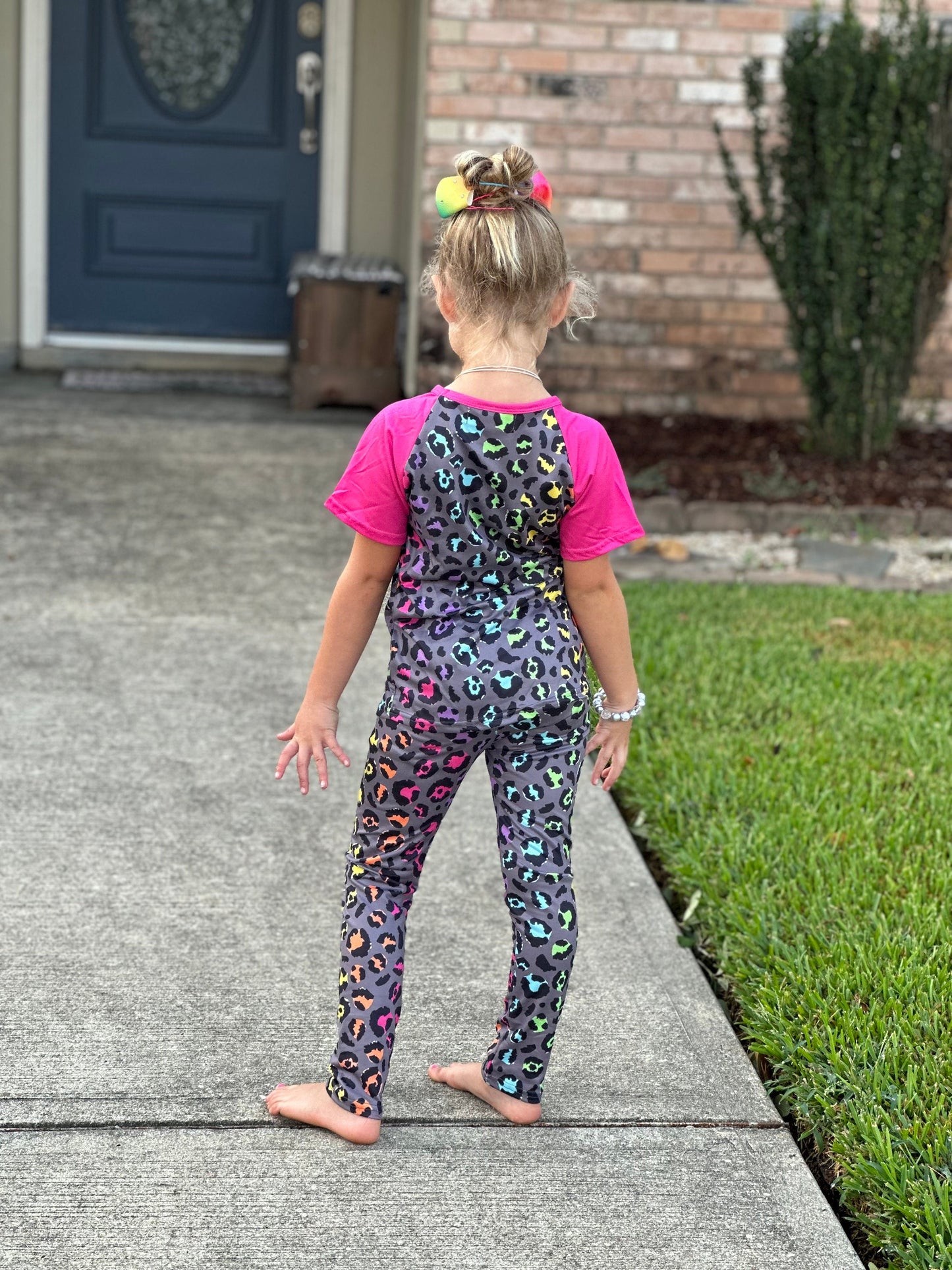 Rainbow Cheetah leggings Set