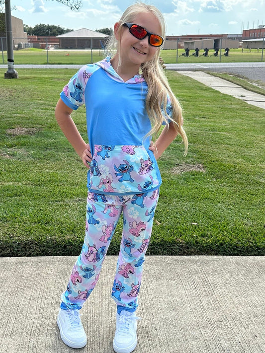 Angel and stitch jogger set