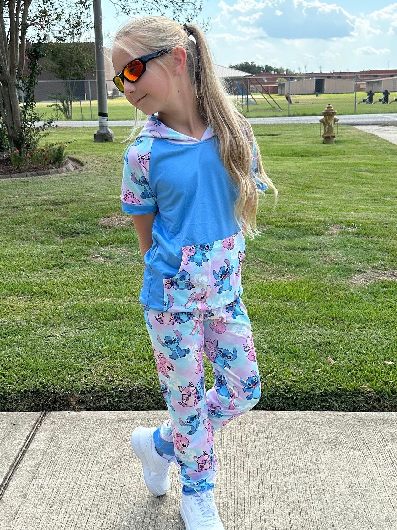 Angel and stitch jogger set