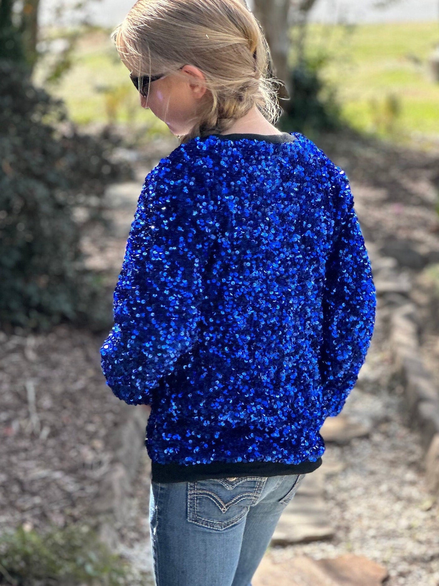 Royal Blue Sequin Jacket