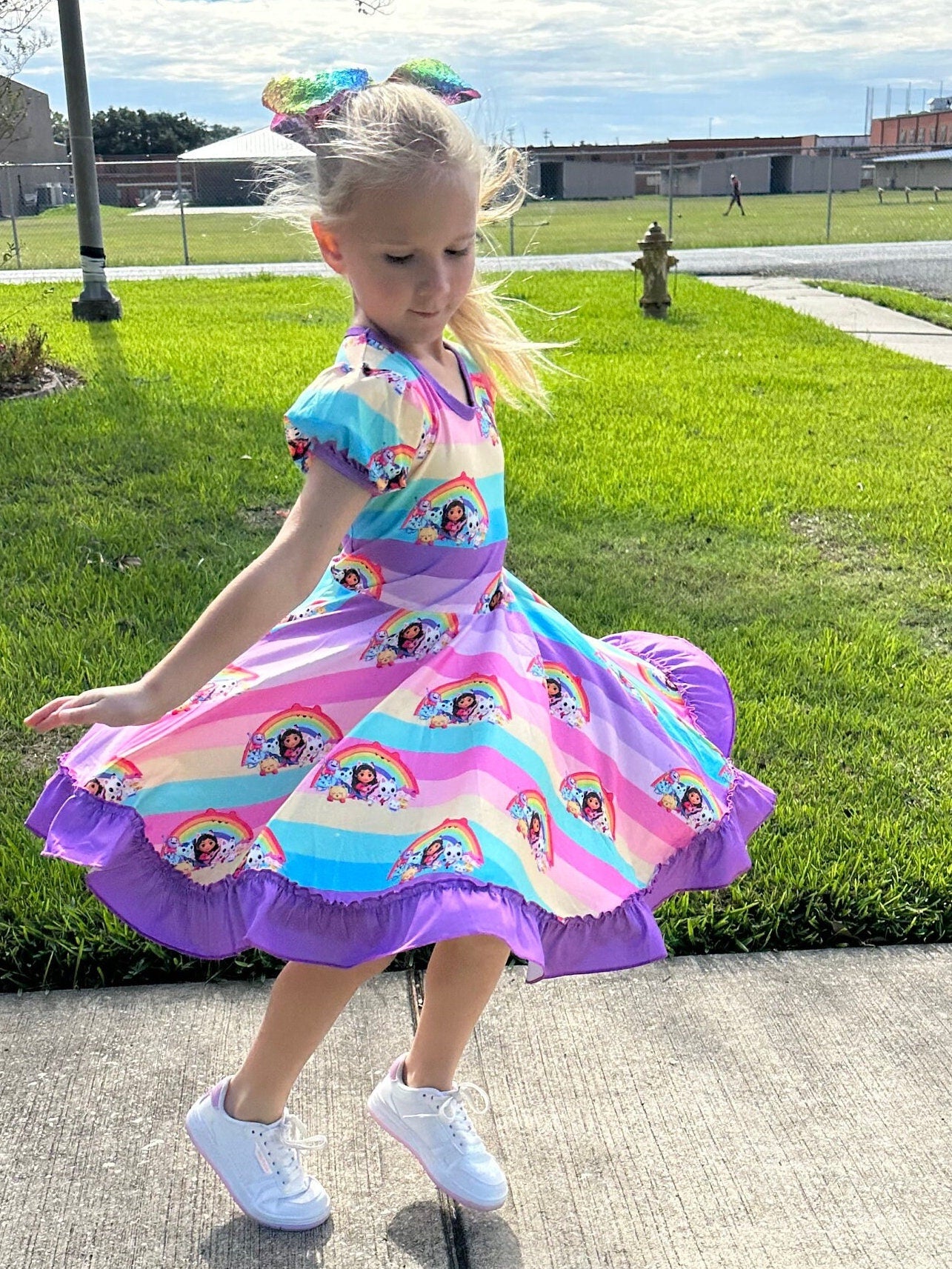 Rainbow Dollhouse and Friends Twirl Dress