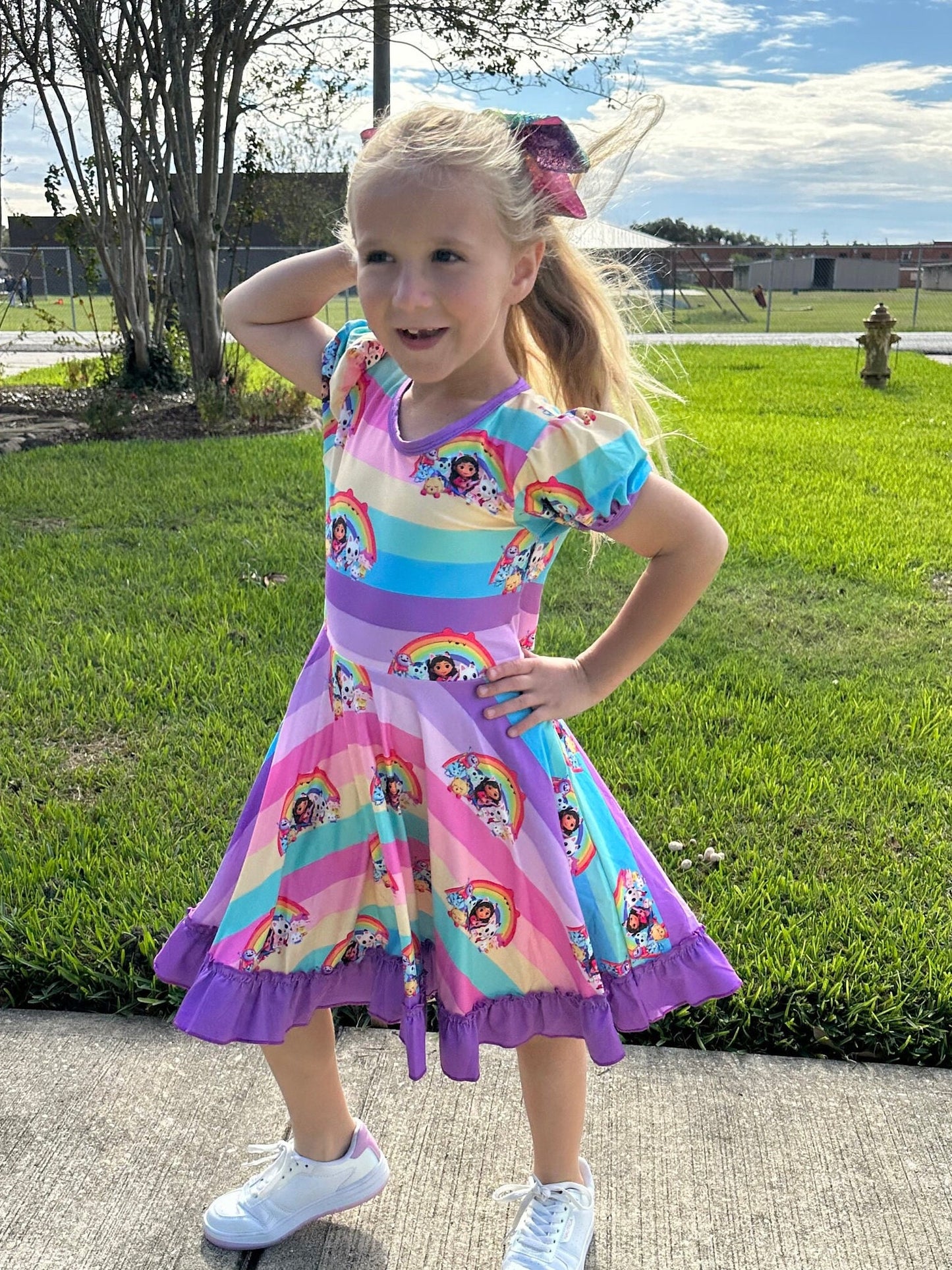 Rainbow Dollhouse and Friends Twirl Dress