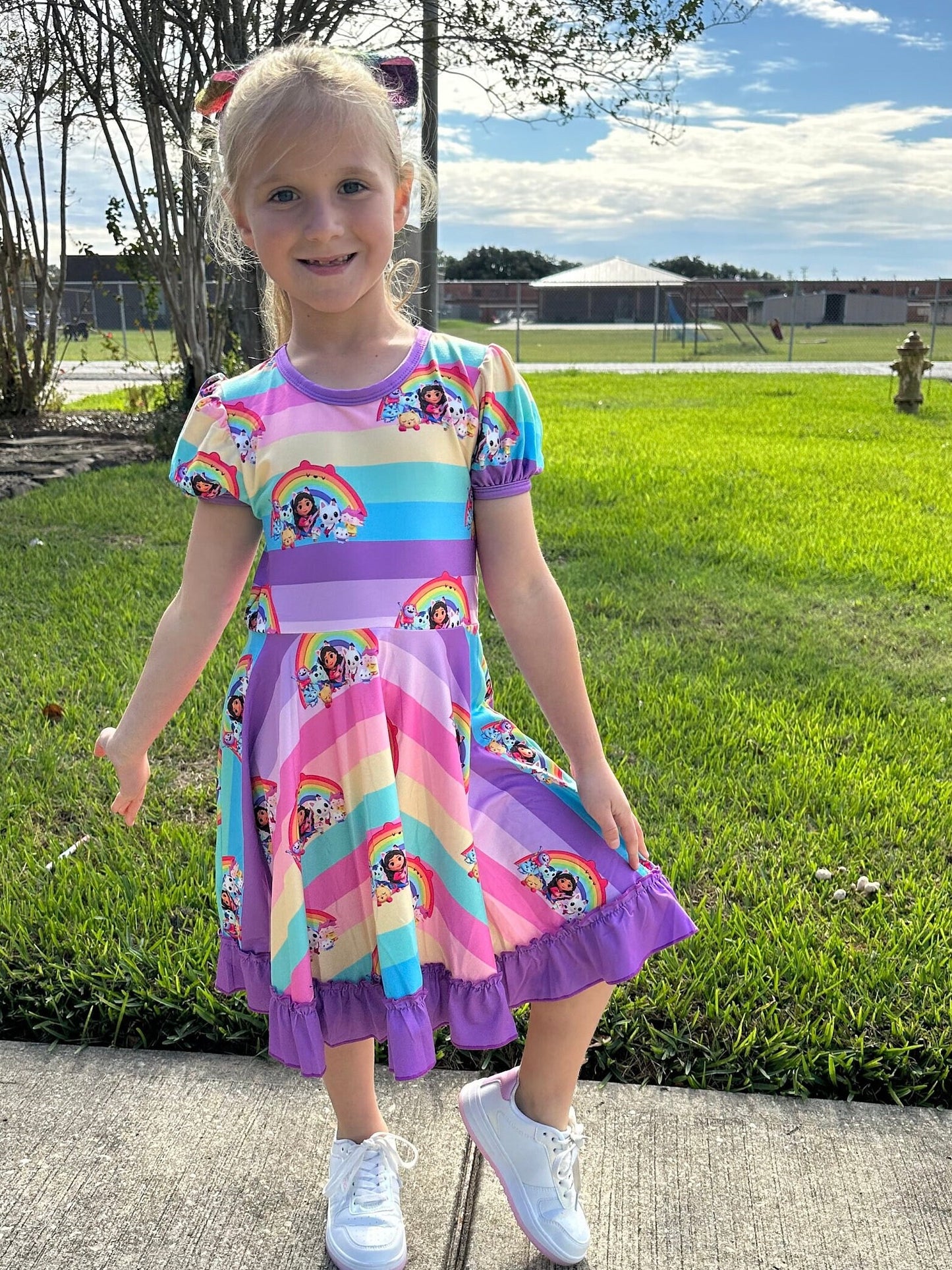 Rainbow Dollhouse and Friends Twirl Dress