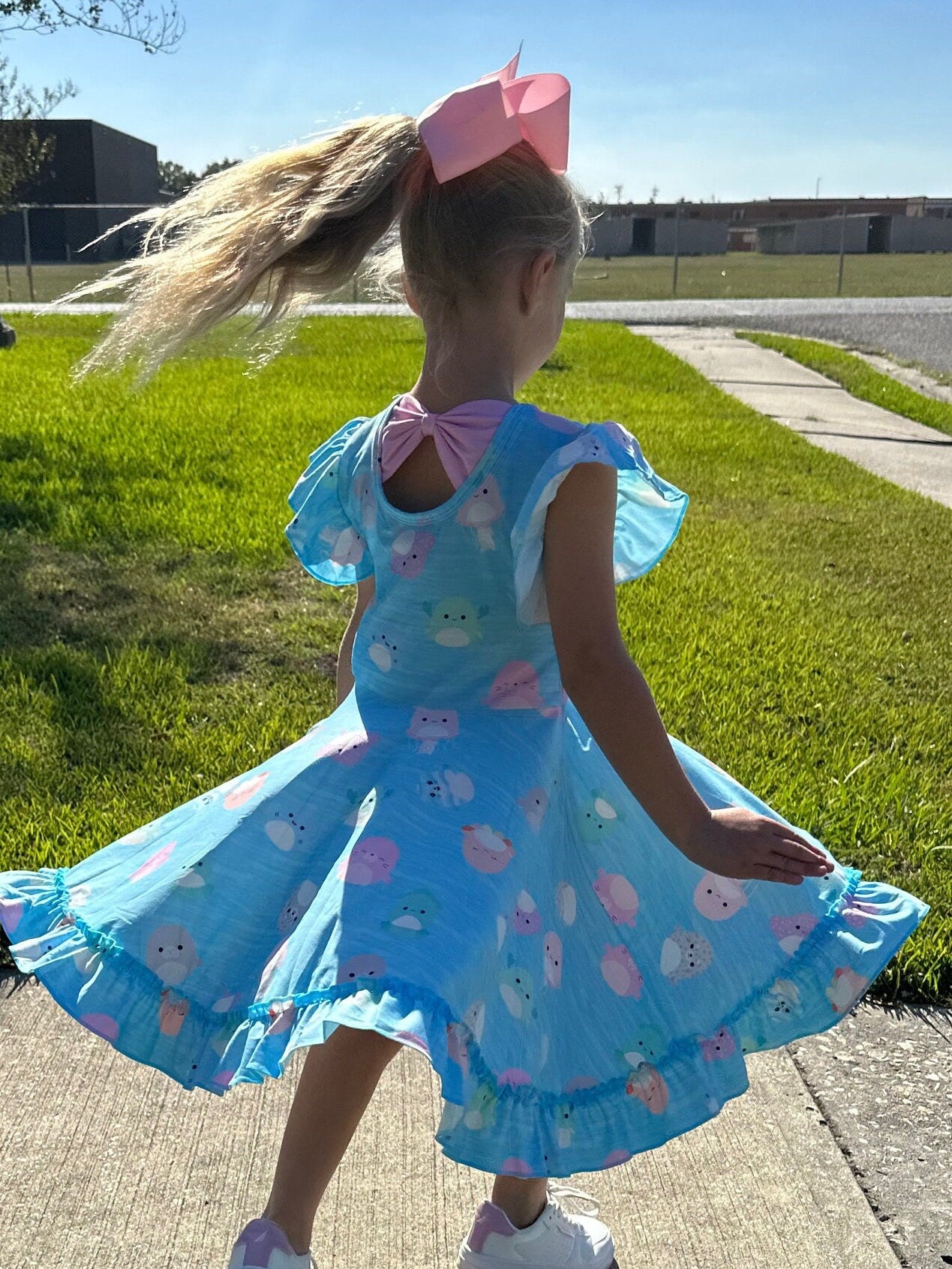 Squishmallow Ocean Friends Bow Back Twirl Dress