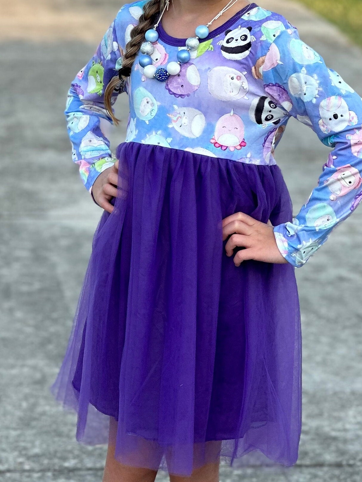 Royal Purple Squishmallow Tulle Dress