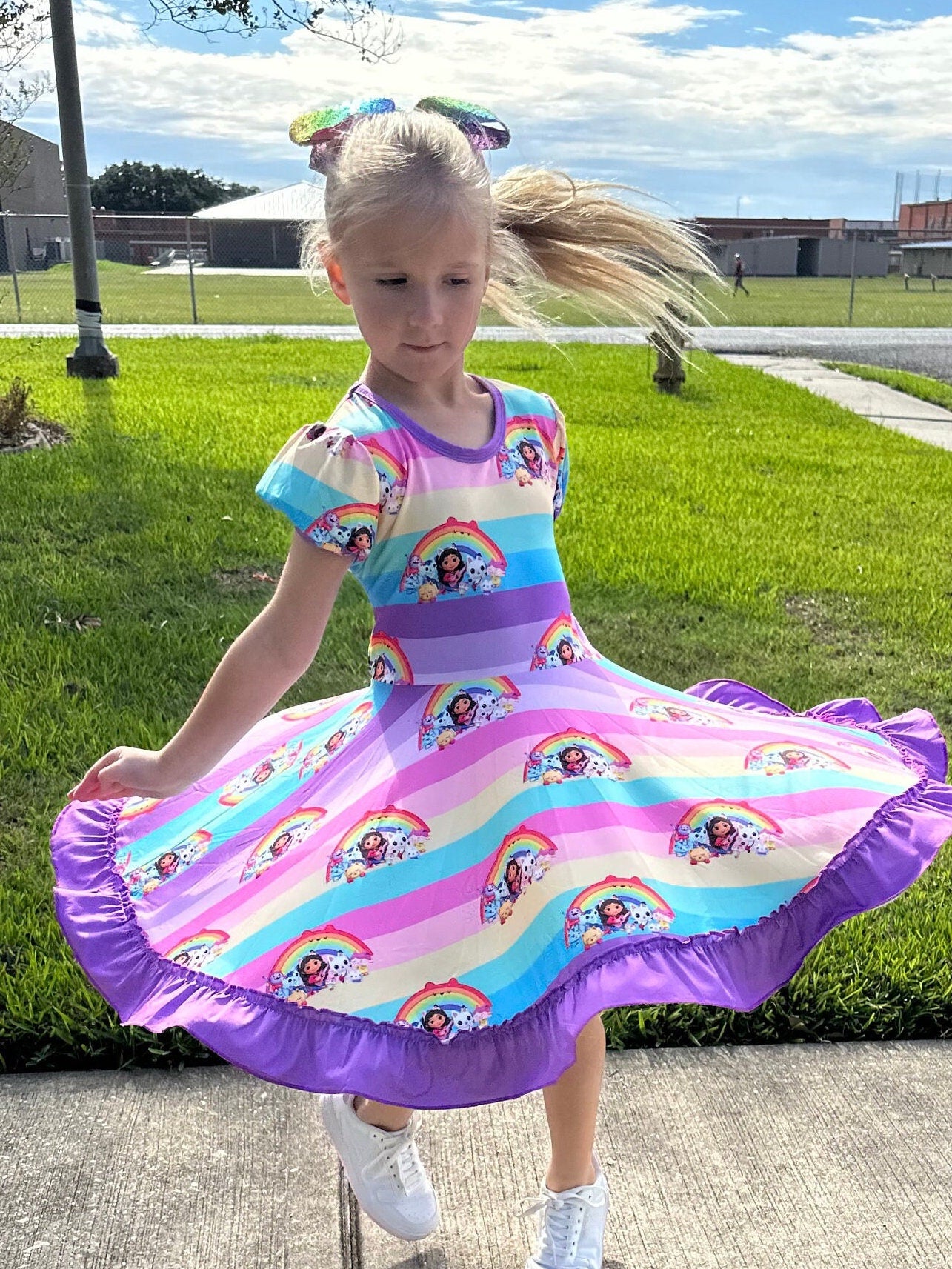 Rainbow Dollhouse and Friends Twirl Dress